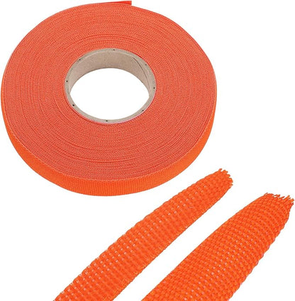 MECCANIXITY Braided Cable Sleeves Heat Shrinkable Fabric Sleeving, 1/2" 60ft Orange 2:1 Ratio Heat Shrinkable Cord Protector for Harness Cable, Network Cable Protection, Cable Management