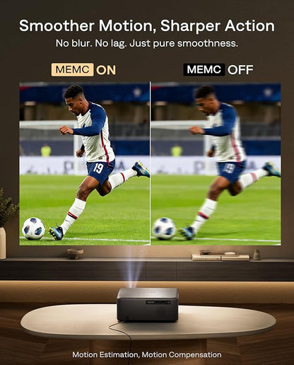 Aurzen EAZZE D1 MAX Upgraded Google TV Smart Projector 4K Supported, 1000 ANSI Lumens, MEMC Tech, Fully Automatics, 20W DoIby Audio, Home Theater Movie Projector with WiFi and Bluetooth, Black
