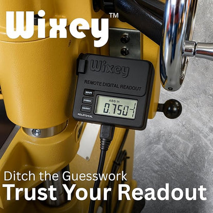 WR550 Wixey Digital Readout with Remote LCD Display - Precision Thickness 12'' Height Measuring Calipers for Planer, Drum Sander, & Wide Belt Sander - 0.002" Accurate Digital Callipers for Measuring