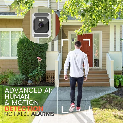 FEICAMYZX Indoor Security Camera, 3MP 2K Window Camera, 2.4GHz/5GHz WiFi, Starlight Night Vision, 24/7 Recording, 8ft Cable