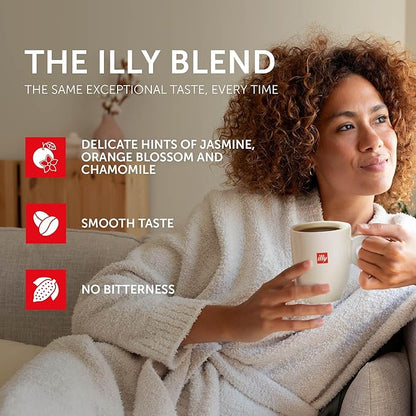 illy Whole Bean Coffee, Etiopa Single Origin Light Roast, 100% Arabica, Premium Italian Coffee, Ideal for Espresso, Drip, Moka and French Press Brewing, 8.8oz, 6 Pack