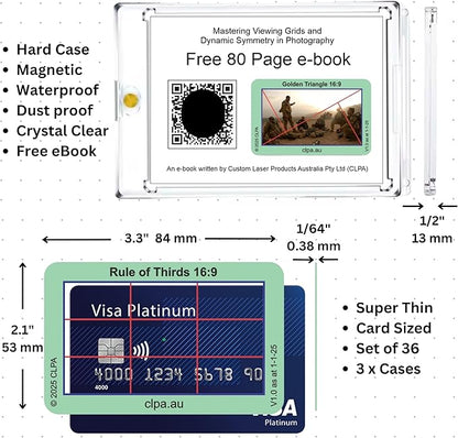 CLPA Mobile Phone 16:9 Photographic Viewfinder Set: All viewfinders in 16:9 Aspect Ratio only for Art, Photography, & Video