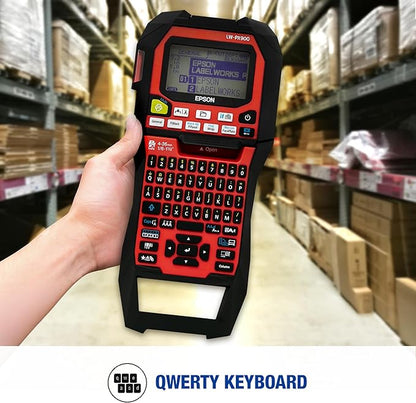 LABELWORKS Epson LW-PX900 Industrial Label Maker - Portable Handheld Label Printer Compatible with All Epson PX Tape Types