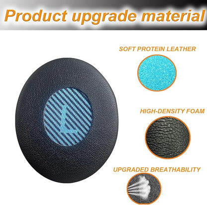 Replacement Ear Pads for Bose Ear 2 (OE2 & OE2i)/ SoundTrue On-Ear (OE),Headphones Ear Cushions Covers for SoundLink On-Ear (OE) Headset Accessories Ear Cups Repair Part 1 Pair-Black