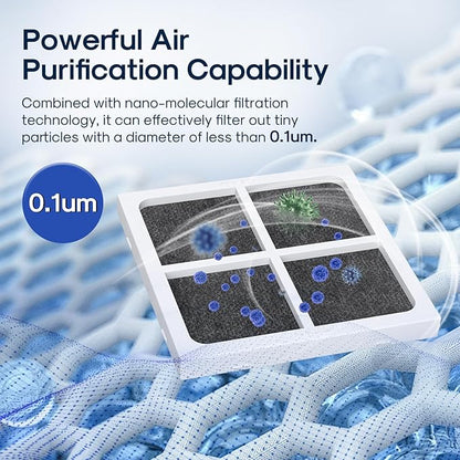 ICEPURE AF004 Refrigerator Air Filter Replacement for LG LT120F, Kenmore Elite 469918, 9918, ADQ73214402, ADQ73214404, ADQ73334008, 4PACK