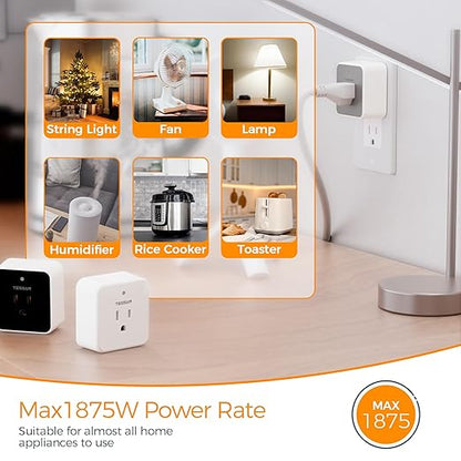 Remote Control Outlet, TESSAN 3 Pack Wireless Remote Light Switch, On Off Switch Plug for Lights, Lamps, Fans, Household Appliances, 100ft RF Range, 15A/1875W(3 Outlet)