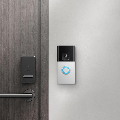 Baaletc No-Drill Ring Doorbell Mount - Adhesive Door Bracket Compatible with R-ing Video Doorbell 1/2/3/3 Plus/4/ (2020 Release) Wireless, Mounting Plate Holder Accessories for Houses