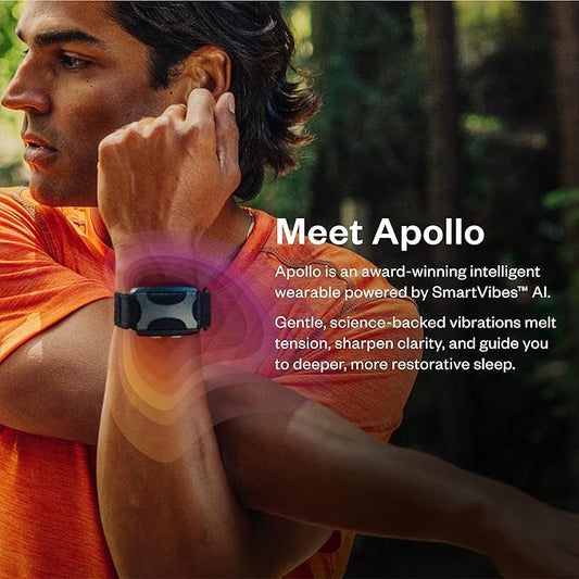 Apollo Neuro Wearable & 12-Month SmartVibes AI Membership – Sleep Aid & Stress Relief Device | Fall Asleep Faster, Sleep Longer & Deeper | Boost Focus, Relaxation & Calm (Rose)