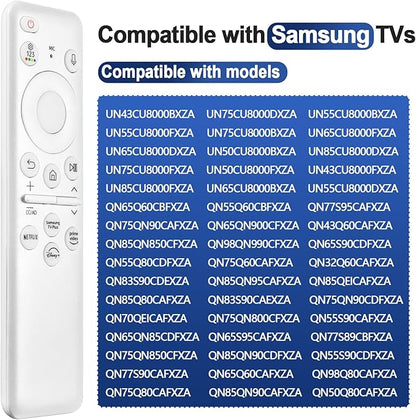 BN59-01432A for Samsung tv Remote, for Sam-Sung Solar tv Remote Replacement with Voice Rechargeable Solar Cell Compatible with Samsung Neo QLED 8K HDR Frame Smart TVs