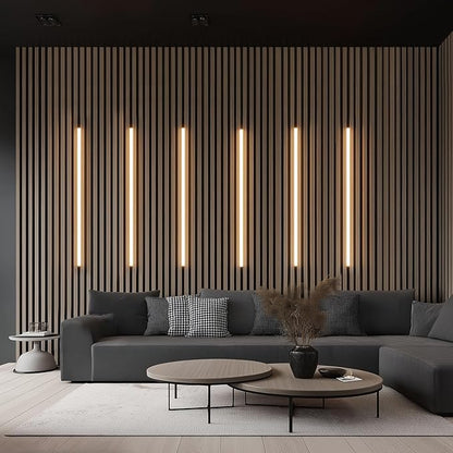 GZBtech Flexible LED Recessed Strip Light for Wood Slat Wall Panels 9.84FT, 3000K Warm White Cuttable Neon Rope Lighting with Remote Control, Dimmable IP67 Waterproof Black Strip Lights, ETL Listed