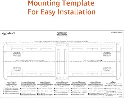 Amazon Basics Tilt TV Wall Mount with Horizontal Post Installation Leveling for 32 to 86 inch TVs, Black