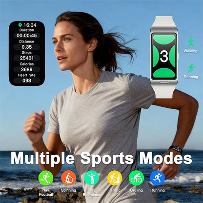 2-in-1 Smart Health Band with Built-in Bluetooth Earbuds, Fitness & Activity Tracker with Heart Rate & Sleep Monitor, Bluetooth Call Support, 1.57" HD Touchscreen for Daily Wellness(Blue)