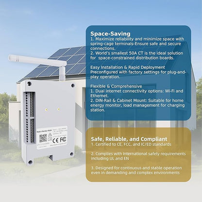 Sungrass Home Energy Monitor-Real Time Electricity Usage Monitor,Power Consumption Meter, Historical Energy Tracking, Automation Module,Solar Self-Consumption Statistics,Demand Measure