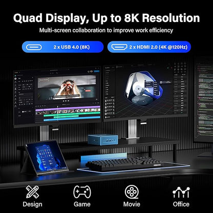 [3-Year Coverage]GEEKOM Mini PC IT12[Best Intel NUC12 Alternative] With Intel i7-1280P Mini Computers,16GB RAM/1TB SSD(Expandable, Not LPDDR) Windows 11 Pro Desktop PC (Low-Power),USB 4/8K/SD(UHS-II)