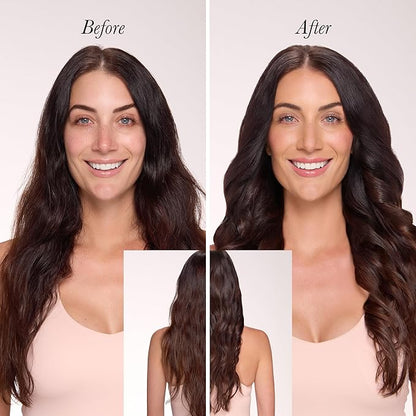 L'ANGE HAIR Le Duo Edge 360° Airflow Titanium Styler Blush | 2-in-1 Flat Iron Straightener & Curling Iron | 1” Wide Titanium Plates with Rounded Corners & Softly Beveled Edges (Blush)