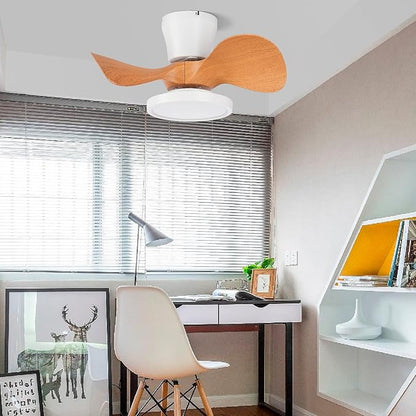 ocioc Quiet Ceiling Fan with LED Light 22 inch Large Air Volume Remote Control for Kitchen Bedroom Dining Room Patio