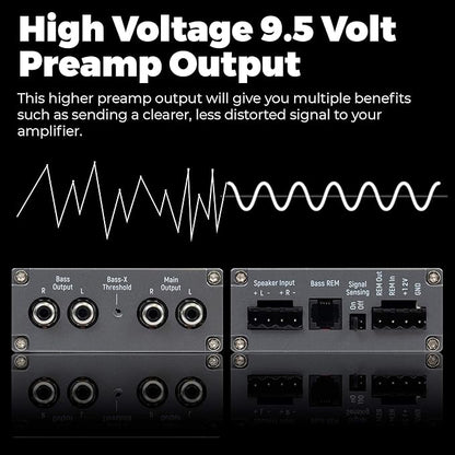 NVX XLCA2 X-Series 2-Channel Line Out Converter Digital Bass Enhancer with xBOOST and Remote Level Control