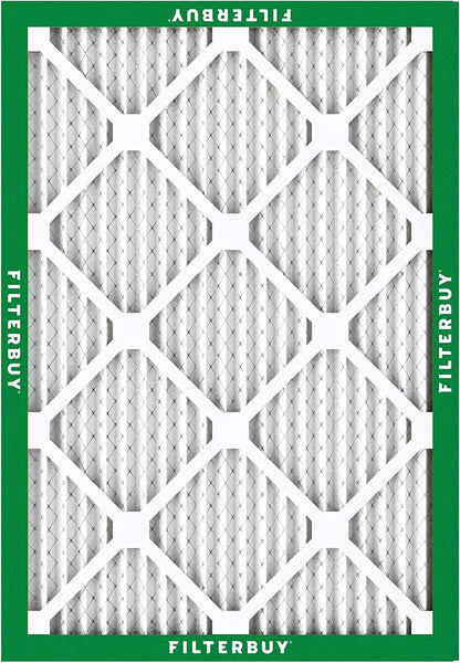 Filterbuy 23x23x1 Air Filter MERV 8 Essential Dust & Allergy Defense (2-Pack), Electrostatic Pleated HVAC AC Furnace Filters Replacement, Made in USA (Actual Size: 22.50 x 22.50 x 0.75)