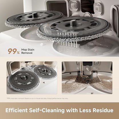 DREAME L40 Ultra Gen 2 Robot Vacuum and Mop with 25,000Pa Suction, Extendable Side Brush and Mop, All-in-One Self-Emptying & Cleaning Dock, Voice & App Control, White