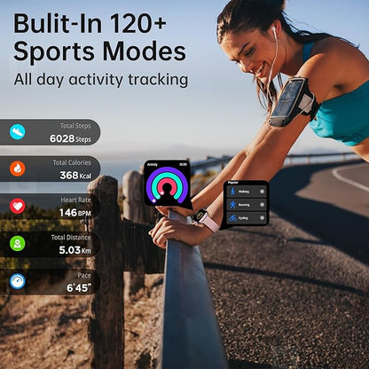 Fitness Tracker Answer/Make Calls, Smart Watch with Blood Pressure, Blood Oxygen, 24/7 Heart Rate Monitor, 120+ Sport Mode Activity Tracker, Waterproof Sleep Tracker for Women Men