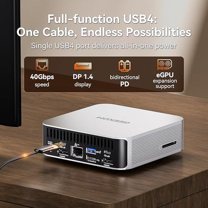 GEEKOM [2026 Corporate Bulk Choice Mini PC A7 with AMD Ryzen 5 7535HS 16GB DDR5 & 1TB SSD(Expandable) Windows 11 Desktop Mini Computers for Office,8 Premium Quality Supports|USB4|8K|SD