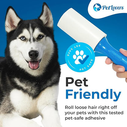 PetLovers Extra Sticky Lint Roller Ultimate Value Set 800 Sheets for Pet Hair Removal, Dog and Cat Lint Remover 8 Pack