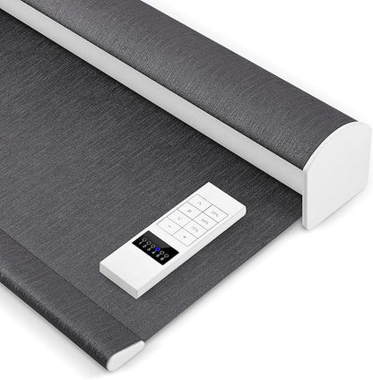 Zshine Motorized Blackout Window Blinds Customize Width (23-95 Inches) Remote Control Wireless and Rechargeable Roller Shades Blinds for Windows, Home, Office, Hotel, Club, Restaurant(82164E)