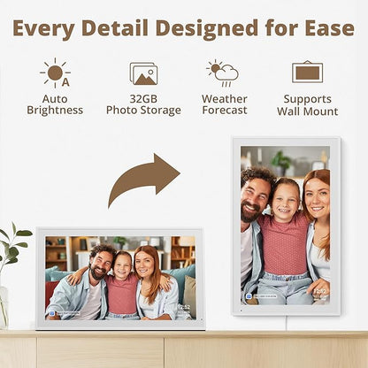 Digital Wall Calendar 21.5 Inch – Interactive Touch Screen Electronic Calendar & Smart Family Hub with Cross-Device Sync, Schedules Reminders, Chore Chart, Rewards & Photo Display