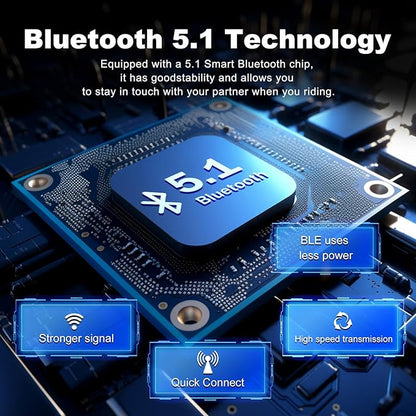 EJEAS V6 Pro Motorcycle Bluetooth Headset, Upgraded 2 Riders Intercom Helmet Communication System with Auto-Answering Call and Noise Reduction for Motorcycling Skiing and Climbing (1 Pack)