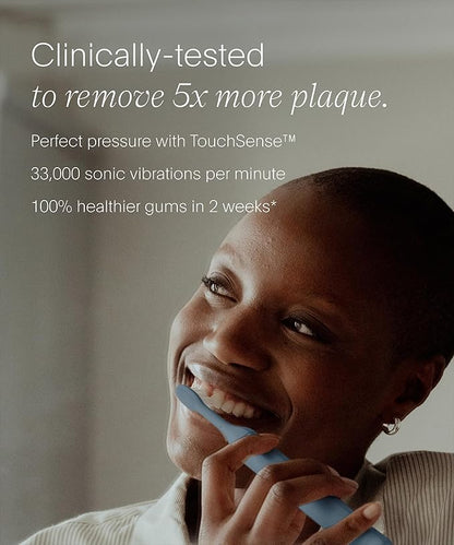 SURI 2.0 New Sonic Electric Toothbrush with Pressure Sensor & UV-Cleaning Travel Case | 1 Month+ Battery | Electric Toothbrush for Adults | Travel Toothbrushes | Tooth Brush | Blue