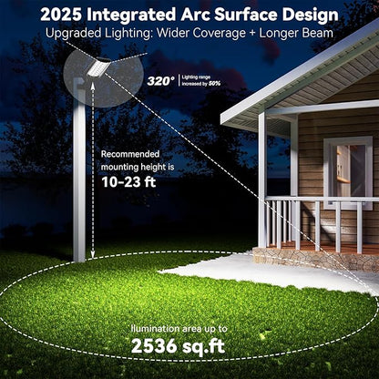 MMKT Solar Lights Outdoor, 8000W 3 Color Solar Street Lights, Commercial Solar Parking Lot Lights Waterproof Dusk to Dawn, Security Flood Lights with Motion Sensor for Yard, Basketball Court