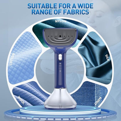 Steamer for Clothes - 1800W Powerful Steam, 2 Modes for Wet and Dry Ironing, 20-Second Fast Heat-up,Detachable Water Tank with Heat-Resistant Gloves -Removing Wrinkles.Only for 120V Countries.Blue