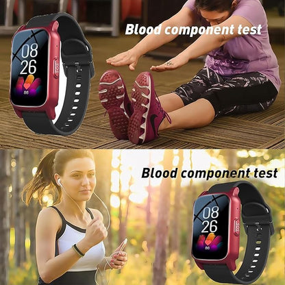 Elderly Fall Watch, Smart Watch for Men Women Wtih Sos Call and Health Monitoring, Ip67 Waterproof, Emergency Call Bracelet, for Seniors & Adults, Christmas and Birthday Gifts, 4G Safety(Red)