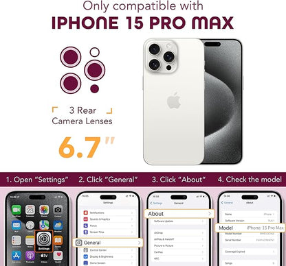 Magnetic for iPhone 15 Pro Max Case, Compatible with MagSafe, Built-in Privacy Screen Protector and Camera Protection, Anti Spy Full Body Dustproof Shockproof Hard Phone Case 6.7",Bright Pink