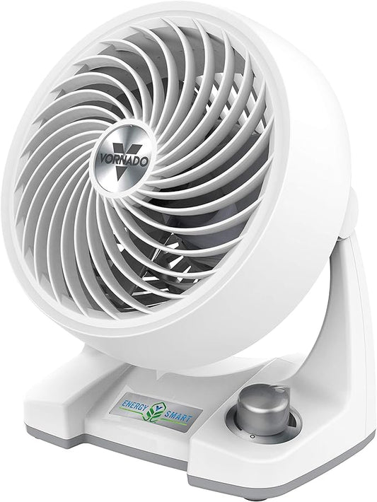 Vornado 133DC Energy Smart Compact Air Circulator Fan with Variable Speed Control, Powerful Personal Cooling, Signature Vortex Action, Adjustable Tilt, Fan for Bedroom, Kitchen, and Home, White