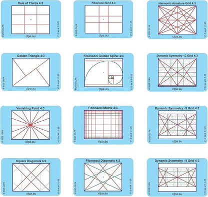 CLPA Video 4:3 Photographic Viewfinder Set: All viewfinders in 4:3 Aspect Ratio only for Art, Photography, & Video