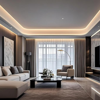 Pandery COB LED Strip Lights Warm White,24V Dimmable led Light Strip KIT with Remote and app Control,3000K 32.8FT/2 * 5m 8mm Wide Ra>90 Cuttable Flexible Strip Lights for Bedroom,Wardrobe,Cabinet