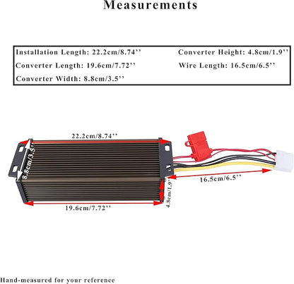 Pro Chaser DC-DC 72V 60V 48V Volt Voltage to 12V Step Down Voltage Reducer Regulator 360W 30A for Scooters & Bicycles Golf Cart (30A 360W)