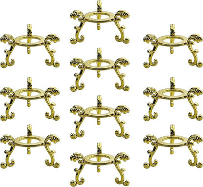 OmyLens 10Pcs Gold Crystal Ball Stand for Displaying Crystal Glass and Natural Rocks, Sphere Display Holder, for 40mm-80mm Sphere or Stone