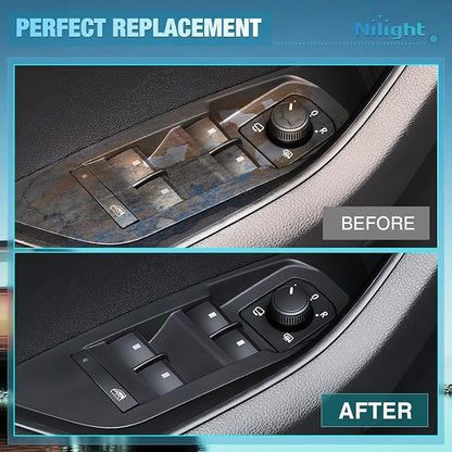 Nilight Power Master Window Switch Compatible with 2007 2008 2009 2010 2011 2012 2013 Chevy Silverado 1500 2500HD 3500HD GMC Sierra Yukon 2009-2016 Chevy Traverse Replacement Button Windows Switches