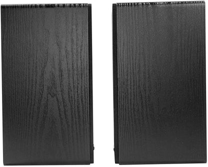Rockville Pair RockShelf 68B V2 400W Black 6.5" Home Bookshelf Speakers, 8 Ohm, Kevlar Woofers, Silk Dome Tweeters, Wall-Mountable, for Home Theater and Stereo Systems