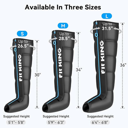 FIT KING Cordless Recovery System, Professional Air Compression Massager, Reduces Muscle Pain and Improves Circulation, Warm-up and Fast Recovery for Athletes, Customized Zone Massage Optional (Small)
