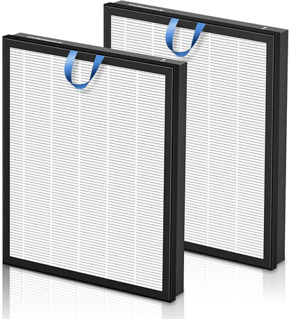 PETOX Vital 200S Replacement Filter for LEVOIT Vital 200S and Vital 200S-P Air Purifier, True HEPA and High-Efficiency Activated Carbon Filter, Vital 200S-RF, 2 Pack, White