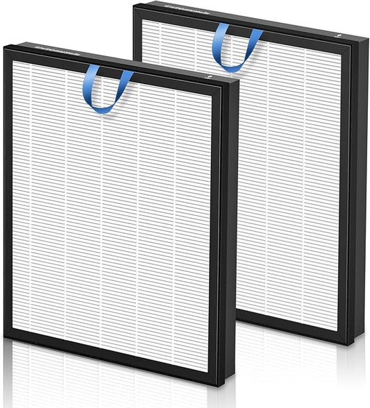 PETOX Vital 200S Replacement Filter for LEVOIT Vital 200S and Vital 200S-P Air Purifier, True HEPA and High-Efficiency Activated Carbon Filter, Vital 200S-RF, 2 Pack, White