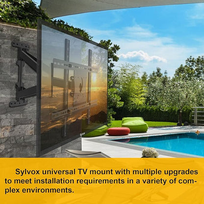 SYLVOX Full Motion Outdoor TV Wall Mount, Fits for TV Size from 40 Inch to 75 Inch, Flexible 6 Articulating Dual Arms, Wall Mount Bracket, Maximum VESA 600 x 400 mm