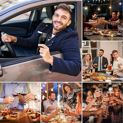 Homealexa Portable Breath Alcohol Monitor – Personal-Use LCD Breath Checker with 10 Mouthpieces, Compact Device for Home, Car, Party Safety Awareness