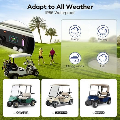 12V 24V 36V 48V 60V 72V LED Battery Monitor Meter Battery Fuel Gauge Indicator ELMCONFIG BM210 Lead-Acid&Lithium ion Battery Tester for Golf CART Yamaha Club CAR EZGO Stacking Machine Motorcycle