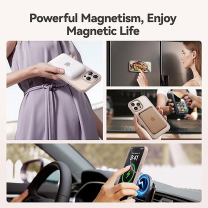 CASEKOO Designed for iPhone 16 Pro Case with Magnetic Invisible Stand [Military Drop Protection] [Compatible with MagSafe] Shockproof Slim Matte Translucent Case 6.3 Inch, Desert Gold