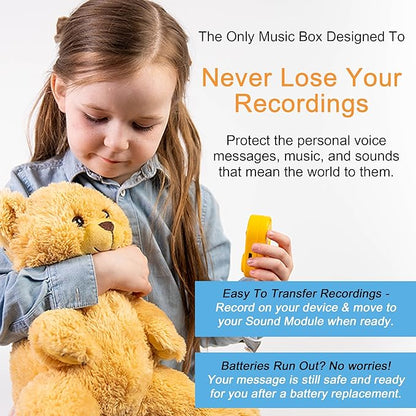 2+ Hr Voice Box for Stuffed Animals by Friendly Songs - This Sound Module can Hold 70+ MP3 Songs or MP3 Voice Recordings Inside The Voice Recorder for Stuffed Animals and Plush Teddy Bears