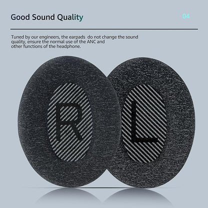 Fabric Comfort - Wzsipod Ear Pads for Bose QuietComfort 35/ QC35ii Headphones, Compatible with QC45 QC25 QC2 QC15 & More Series, Replacement Exclusive Styles, S2